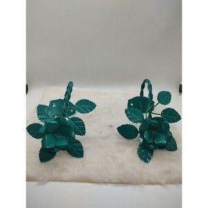 Metal Green Floral &Leaves Curtain Tie Backs With Hardware